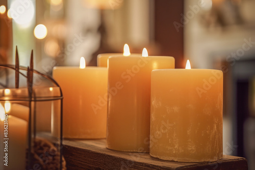 A close-up shot of a set of candle