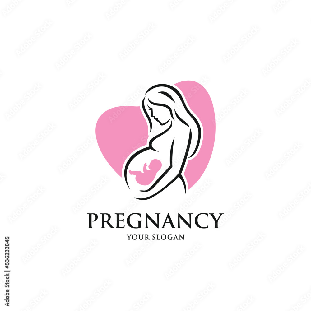 Pregnant logo vector. EPS 10 editable vector Pregnant logo vector. EPS 10 editable vector