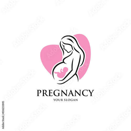 Pregnant logo vector. EPS 10 editable vector