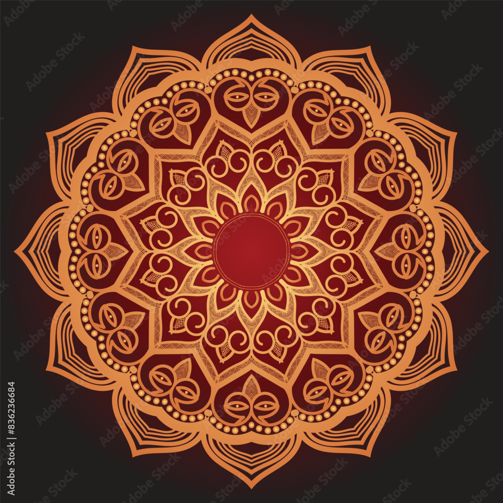 Beautiful Floral Mandala design, Creative ornamental decorative element in circle shape Beautiful Floral Mandala design, Creative ornamental decorative element in circle shape