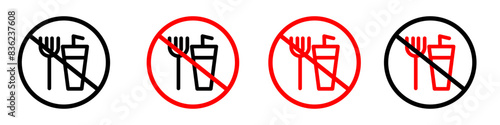 No food icon logo set vector