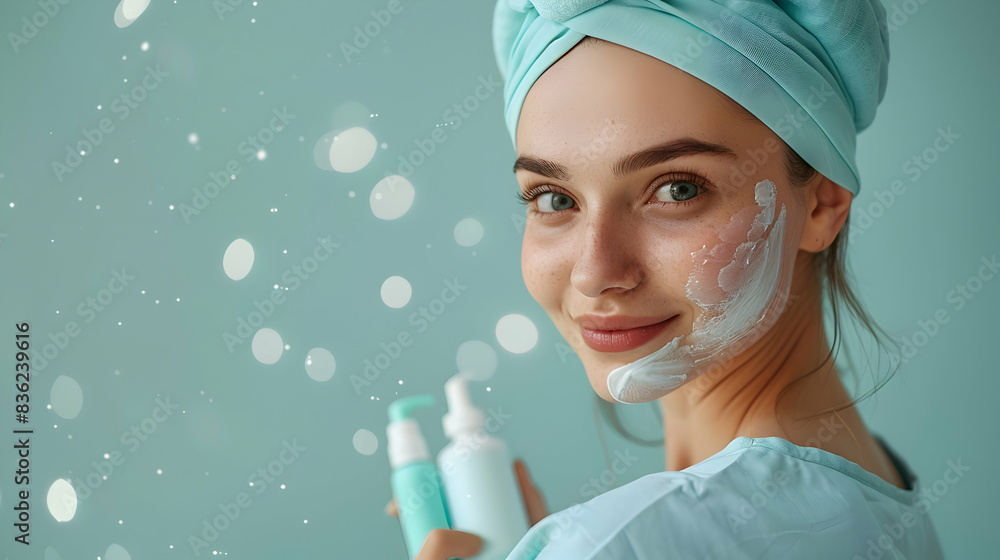 Nurse with Baby Skin Care Products: Gentle Care in Skincare Healthcare Parenting Ads Photo Realistic Image Nurse with Baby Skin Care Products: Gentle Care in Skincare Healthcare Parenting Ads Photo Realistic Image