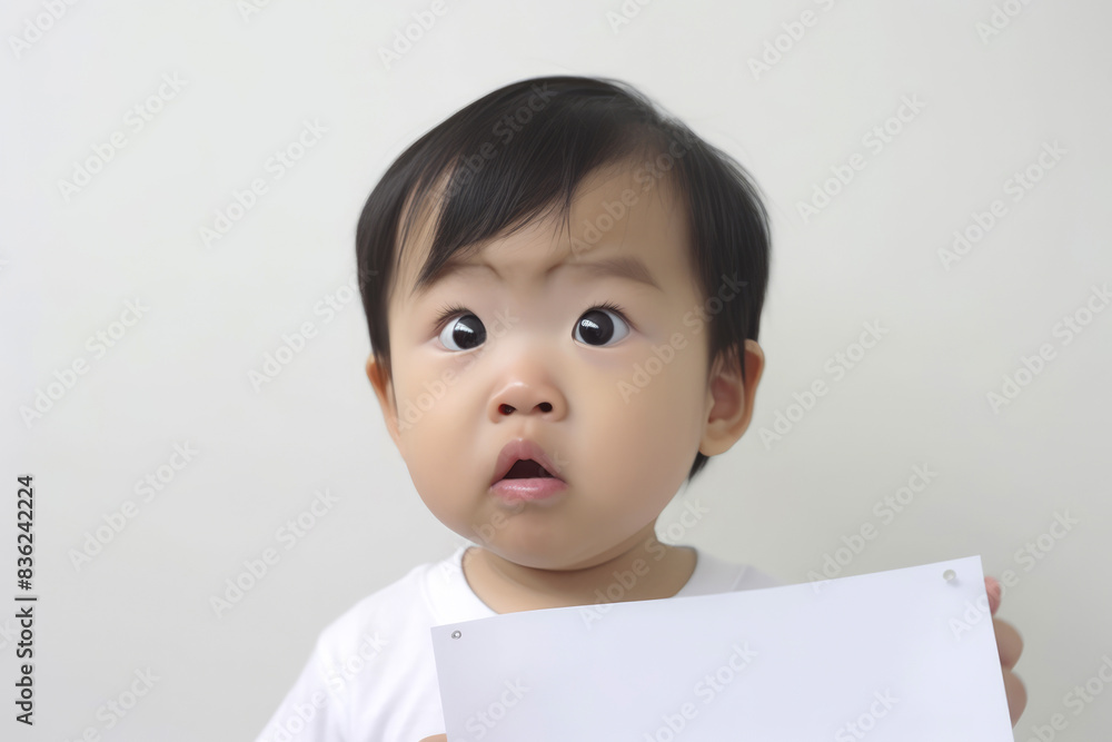 generated illustration little asian boy with worried face generated illustration little asian boy with worried face