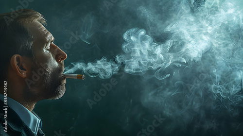 Photo realistic Portrait of School Principal Leading Anti Smoking Program for Education and Charity Ads on Photo Stock photo