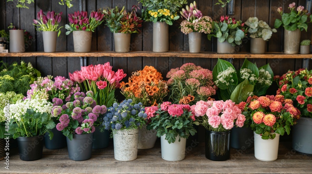 Fototapeta premium flowers in pots