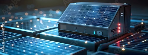 Solar Powered Uninterruptible Power Supply UPS for Reliable Backup and Renewable Energy photo