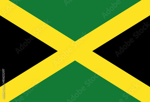 Jamaican  flag illustrator country flags