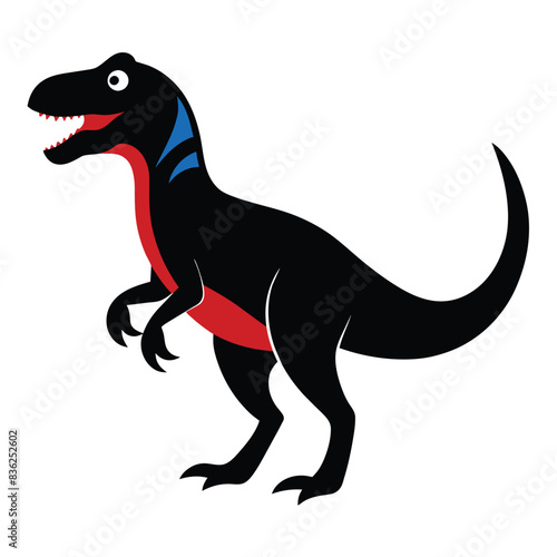 Solid color Ceratosaurus animal vector design