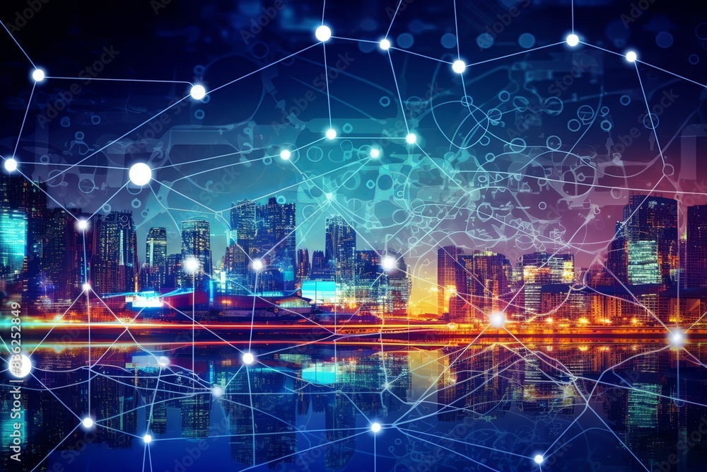 Advancing Energy Sustainability with the Smart Grid, IoT, Technology Concept, Background Advancing Energy Sustainability with the Smart Grid, IoT, Technology Concept, Background