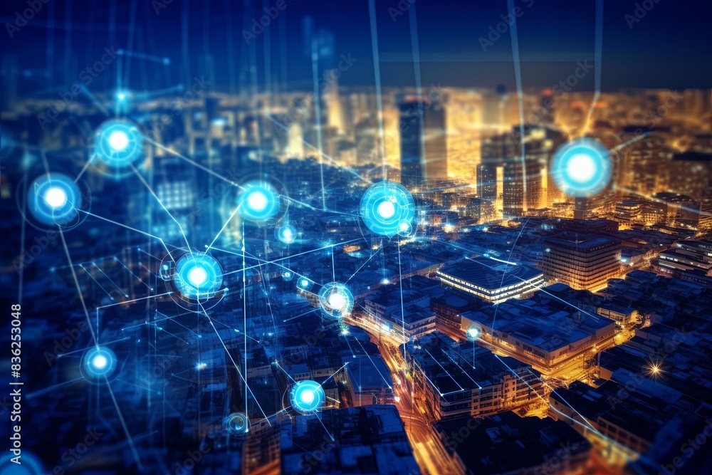 Advancing Energy Sustainability with the Smart Grid, IoT, Technology Concept, Background Advancing Energy Sustainability with the Smart Grid, IoT, Technology Concept, Background