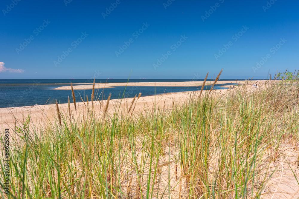 Beautiful beach on the Baltic Sea in summer, Poland