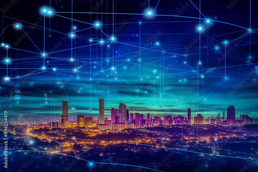 Advancing Energy Sustainability with the Smart Grid, IoT, Technology Concept, Background Advancing Energy Sustainability with the Smart Grid, IoT, Technology Concept, Background