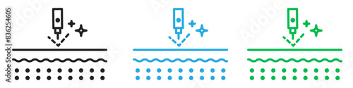 Dermatology beauty therapy for body skin icon line art vector