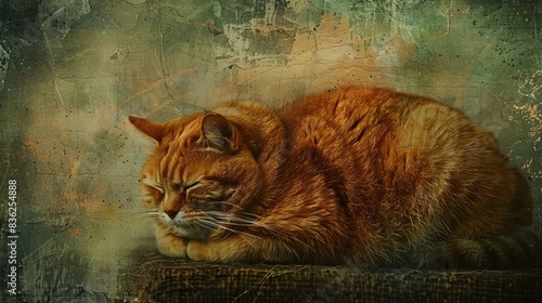 Fat cat texture UHD wallpaper