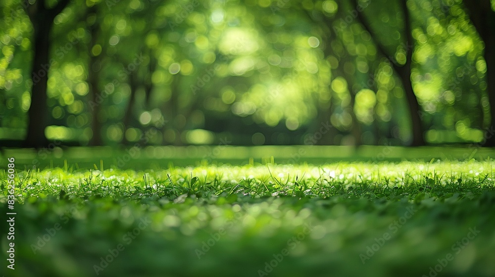 Softly blurred background of a green park filled with trees evoking a sense of calm and serenity ideal for nature inspired settings Softly blurred background of a green park filled with trees evoking a sense of calm and serenity ideal for nature inspired settings