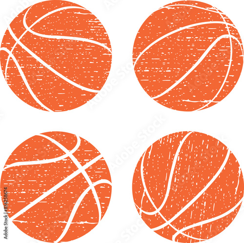Distressed Basketball, Basketball Clipart, Basketball Cut Files