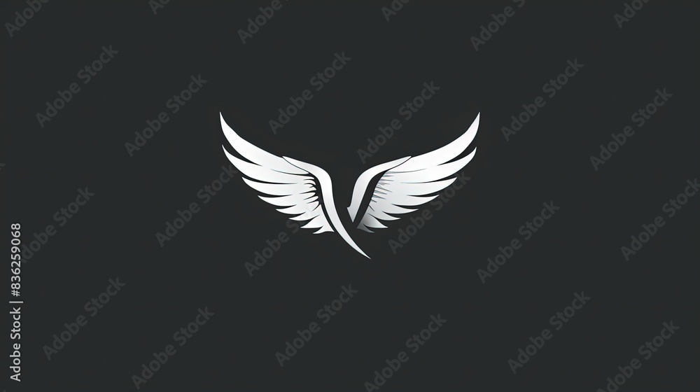 White wing on the black background UHD wallpaper White wing on the black background UHD wallpaper