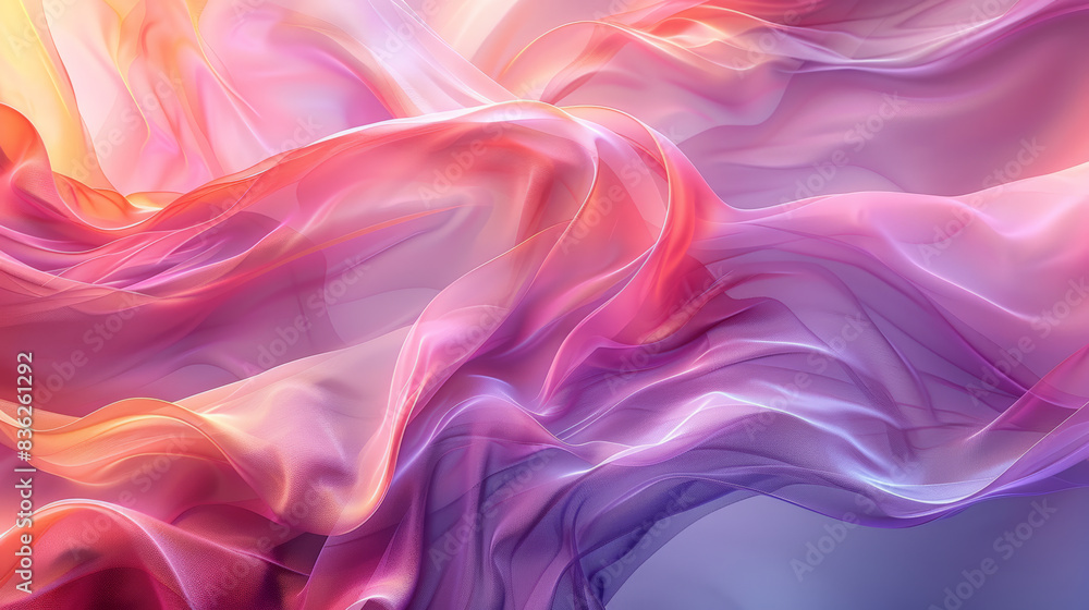 Abstract painting. Pink, purple and blue flowing shapes. Abstract painting. Pink, purple and blue flowing shapes.