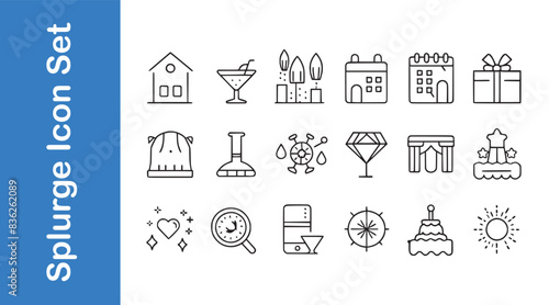 Splurge Icon Set with vector collections. 