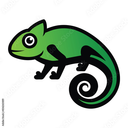 Solid color Chameleon animal vector design