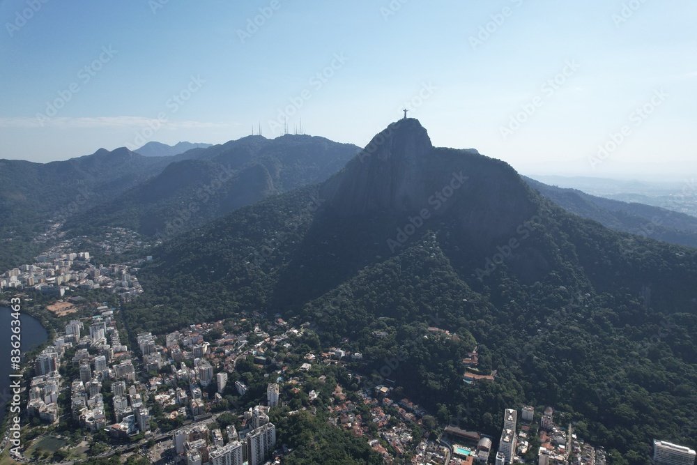 Aerial Views from over Rio De Janeiro Brazil