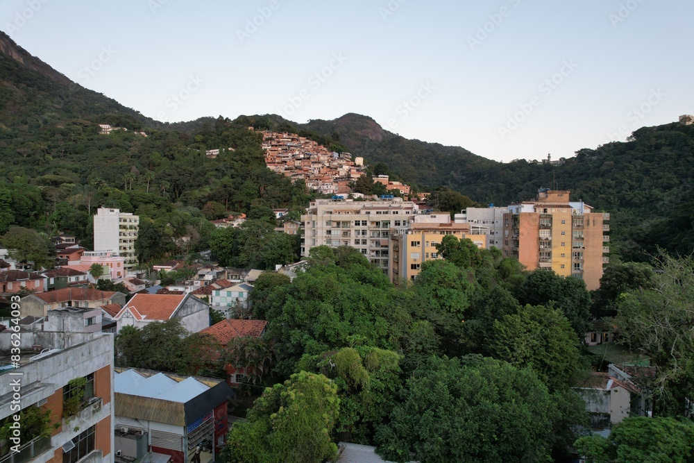 Sunrise over the favelas of Rio De Janeiro Brazil Sunrise over the favelas of Rio De Janeiro Brazil