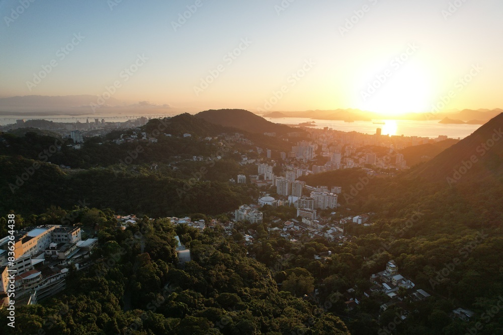 Fototapeta premium Sunrise over Rio De Janeiro, Brazil