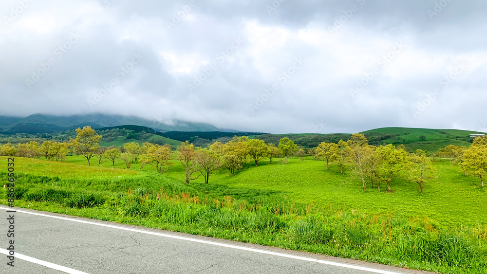 Fototapeta premium 阿蘇の絶景ドライブコース