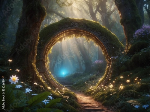 Mysterious forest like a portal