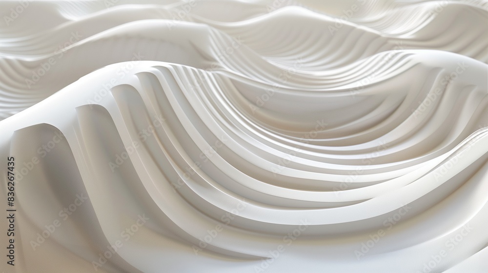 Abstract 3D Curved Lines on Light Background Abstract 3D Curved Lines on Light Background