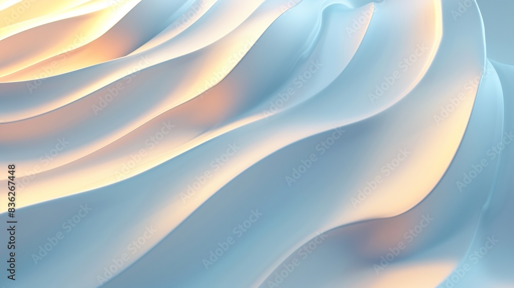 Abstract 3D Curved Lines on Light Background Abstract 3D Curved Lines on Light Background
