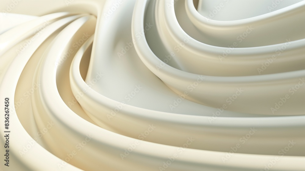 Abstract 3D Curved Lines on Light Background Abstract 3D Curved Lines on Light Background