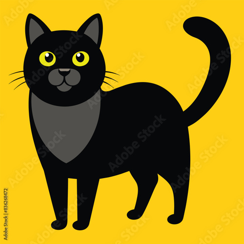 Solid color Chartreux animal vector design