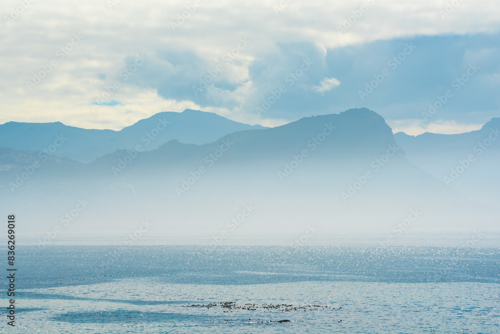 Fototapeta premium Mountains and ocean in the Western Cape, South Africa
