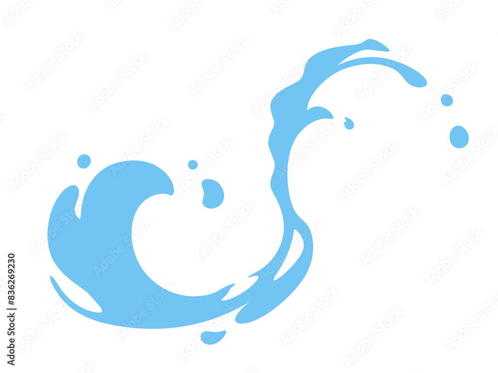 水のエフェクトのイラスト_シルエット 水のエフェクトのイラスト_シルエット