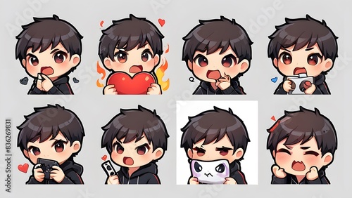 gamer boy emote twitch set