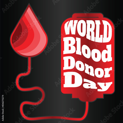 world blood donor day design vector template
