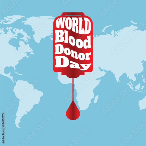 world blood donor day design vector template