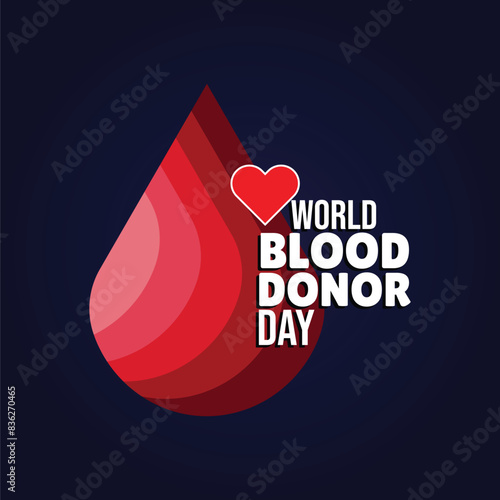 world blood donor day design vector template
