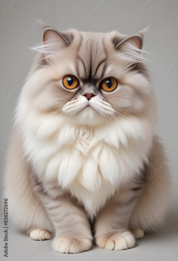Persian cat, isolated png white Persian cat, isolated png white