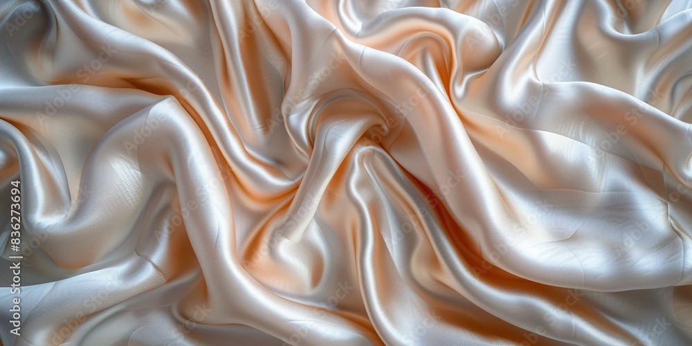 White gray satin texture White gray satin texture