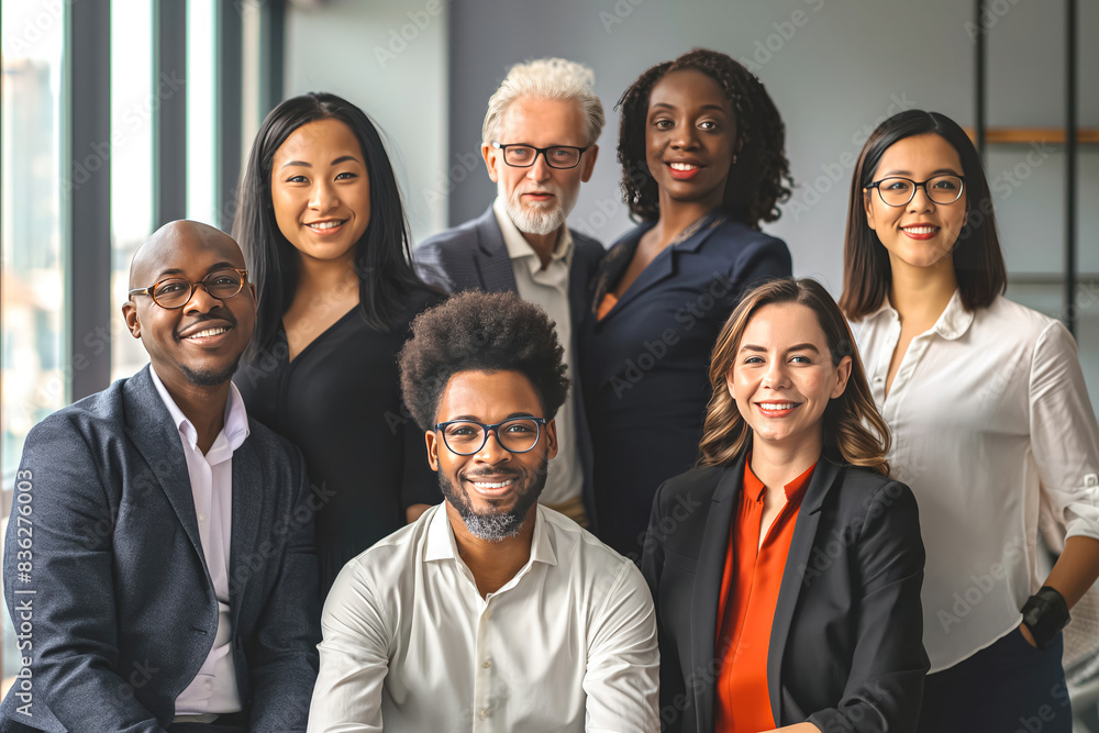 Group portrait of smiling business people Group portrait of smiling business people