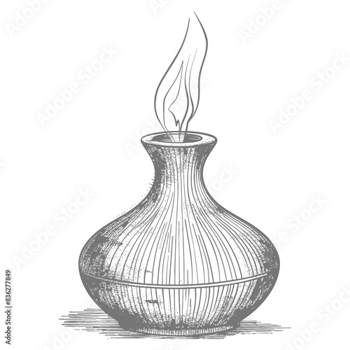 diffuser with engraving style black color only