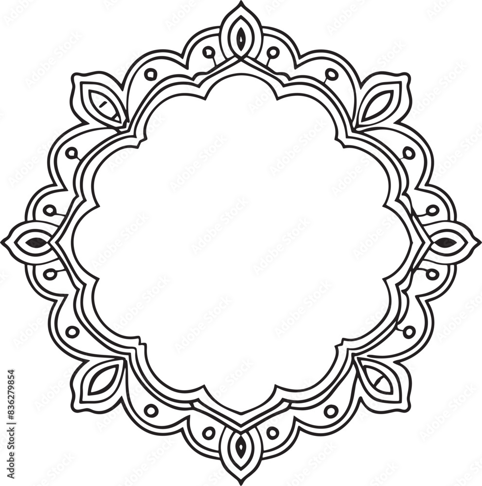 abstract floral frame with ornament black and white abstract floral frame with ornament black and white