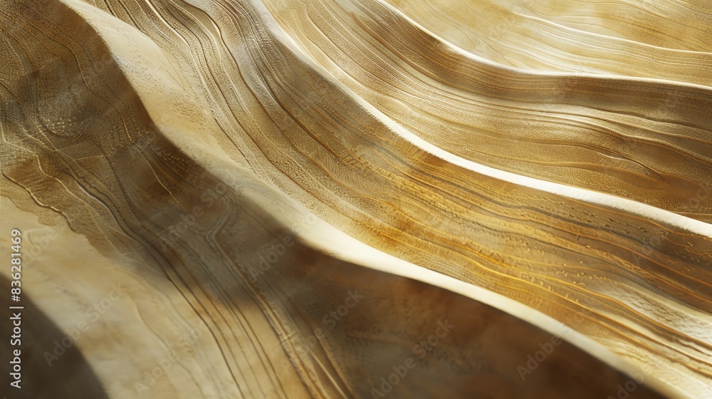 Obraz premium Close-up abstract texture of wavy woodgrain.