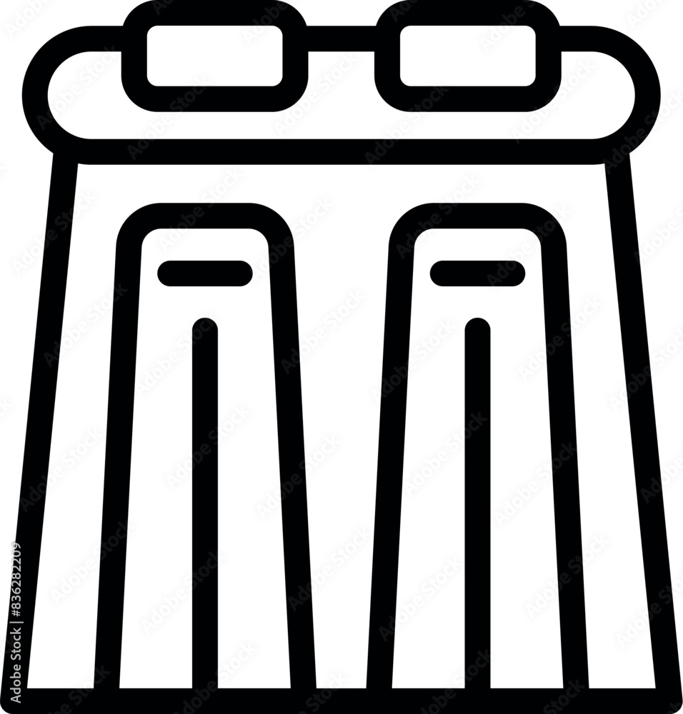 Simple line drawing of a shopping bag icon, perfect for logos and minimalist designs Simple line drawing of a shopping bag icon, perfect for logos and minimalist designs