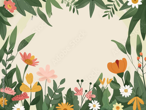 frame with flowers