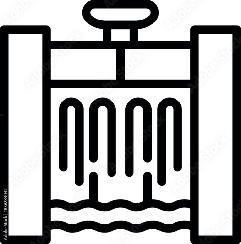 Iconic dam water release for hydroelectric power generation and environmental sustainability management