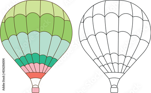 hot air balloon vector illustration