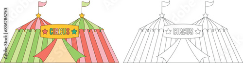 circus tent vector illustration